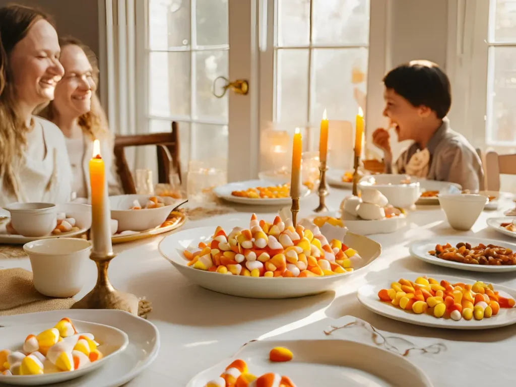 Candy Corn at a Family Dinner