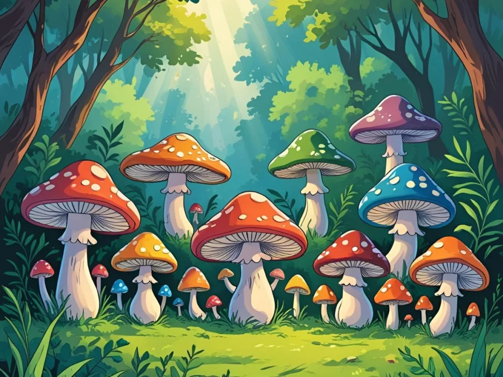 Forest Drama Club: Mushrooms with Main Character Energy 🎭