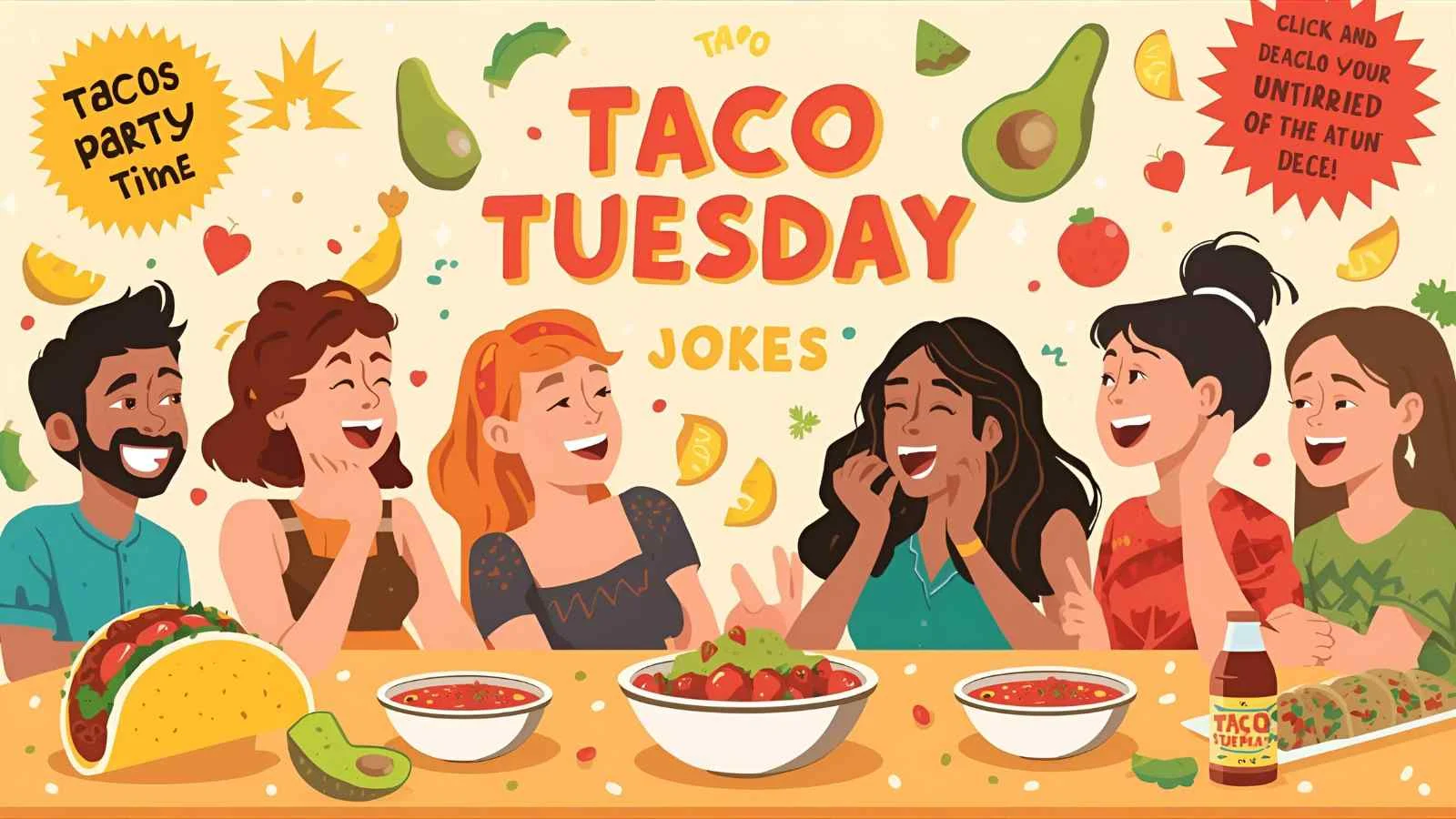 You are currently viewing 🌮😂 663+ Hilarious Taco Tuesday Jokes, Puns & One-Liners for Kids, Adults & Parties 🌮🎉