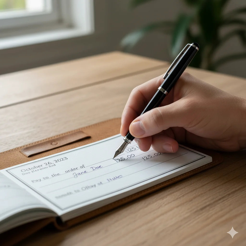 how to write a check
