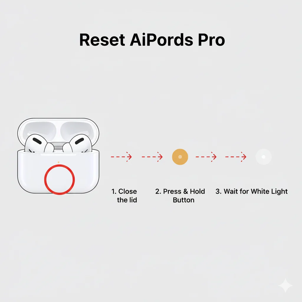 how to reset airpods