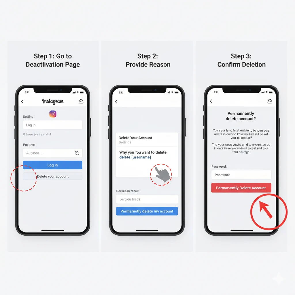 how to delete instagram
