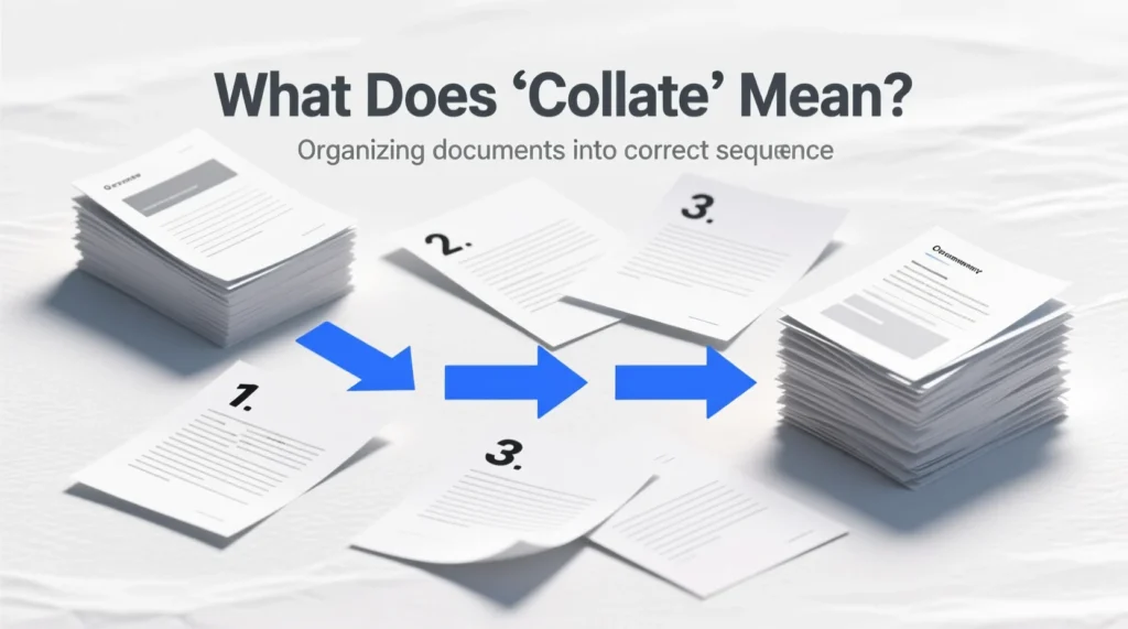 What Does Collate Mean