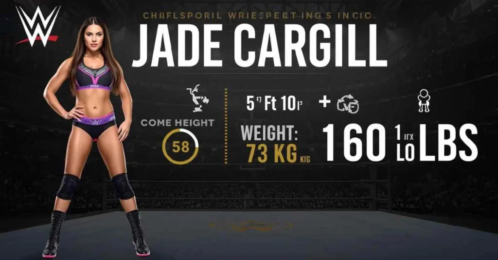 Jade Cargill height and weight infographic showing her physique and wrestling stats