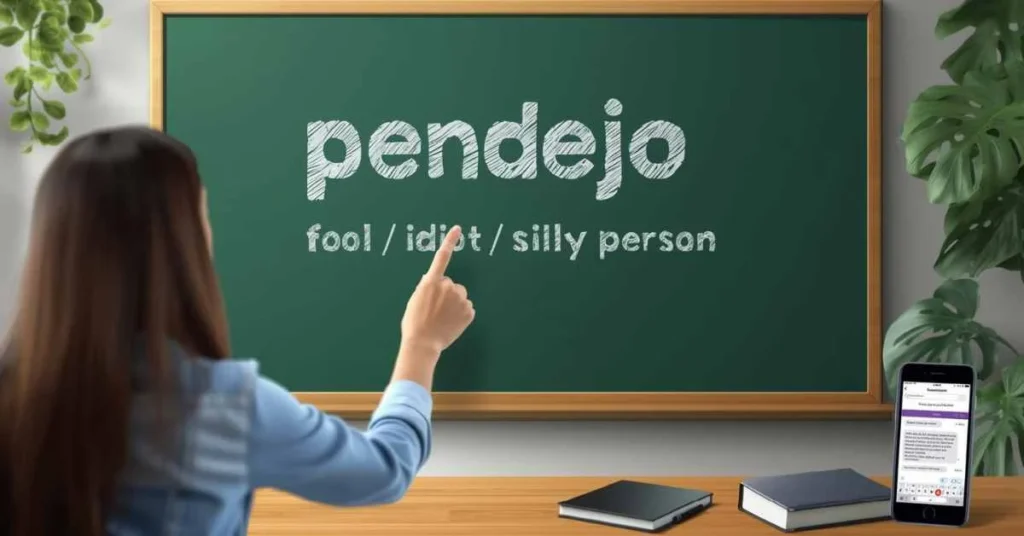 Student learning pendejo meaning in Spanish language