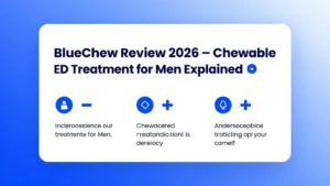 Read more about the article BlueChew Review 2026 – Chewable ED Treatment for Men Explained 💙