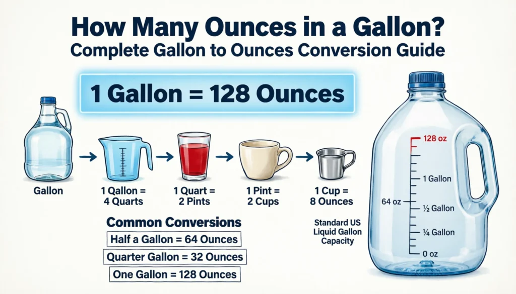How Many Ounces in a Gallon? Complete Gallon to Ounces Conversion Guide
