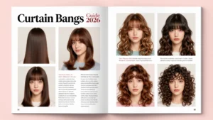 Read more about the article Curtain Bangs Guide 2026: The Complete Guide to the Curtain Bangs Haircut, Styling, and Maintenance